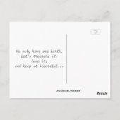 ビーチとシーアースの日のアラーム ポストカード (裏面)