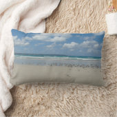 ビーチとシーグル ランバークッション (ブランケット)
