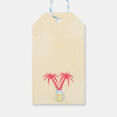 ビーチとシーライフをテーマにしたパターンありがとう ギフトタグ (裏面)