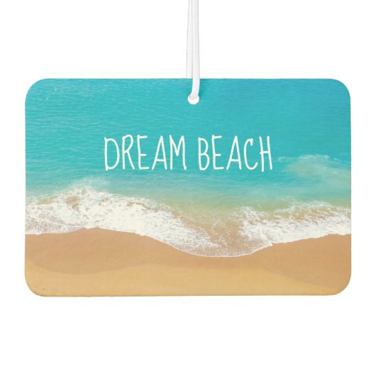 ビーチとターコイズブルーシーウォーター カーエアーフレッシュナー (正面)