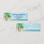 ビーチとパームツリーズトロピカル スキニー名刺 (正面/裏面)
