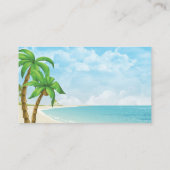 ビーチとパームツリーズトロピカル 名刺 (裏面)
