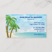 ビーチとパームツリーズトロピカル 名刺 (正面)