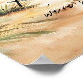 ビーチとパームツリーズリハーサルディナーウェルカム ポスター (角)