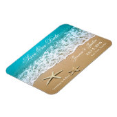 ビーチとヒトデ日付磁石を保存 マグネット (左側)