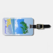 ビーチとブルースカイ結婚ズのたった今結婚しました ラゲッジタグ (正面横)