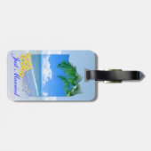 ビーチとブルースカイ結婚ズのたった今結婚しました ラゲッジタグ (裏面横)