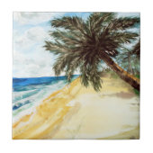 ビーチとヤシの木 タイル (正面)