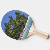 ビーチとヤシの木、モルディブ 卓球ラケット (横)