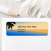 ビーチとヤシの木 ラベル (インサイチュ)