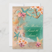 ビーチとルアウの招待状 招待状 (正面)