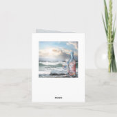 ビーチとワインドリーム結婚のサンキューカード サンキューカード (裏面)