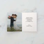 ビーチとワインドリーム結婚のサンキューカード サンキューカード (内部)