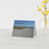 ビーチと共感表に載った孤独なカヤック カード (黄色い花)