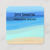 ビーチと夏の感覚スクエア名刺 スクエア名刺 (正面)