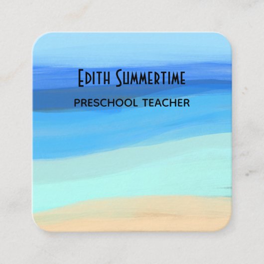 ビーチと夏の感覚スクエア名刺 スクエア名刺 (正面)