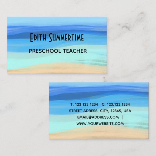 ビーチと夏感覚 名刺 (正面/裏面)