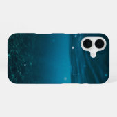 ビーチと巨大な波と山のあるシーケープ スマホケース iPhone 16ケース (裏面横)