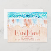 ビーチと新しいアドレス ポストカード (正面/裏面)