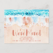 ビーチと新しいアドレス ポストカード (正面)