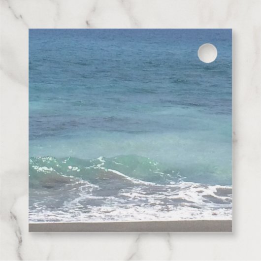 ビーチと波の感謝のタグ フェイバータグ (裏面)