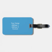 ビーチと海のパーソナライズされた名前 ラゲッジタグ (裏面横)