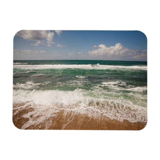 ビーチと海の風景 マグネット (横)