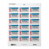 ビーチと海カスタム差出人住所ラベル ラベル (フルシート)