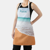 ビーチと海パーソナライズされた名 エプロン (インサイチュ)