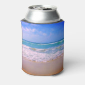 ビーチと海パーソナライズされた名 缶クーラー (缶裏面)