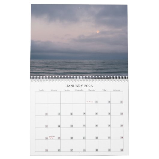 ビーチと海洋の写真カレンダー カレンダー (1月 2026)