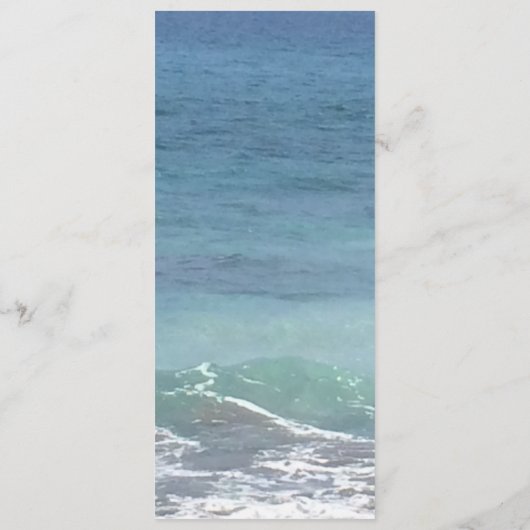 ビーチと海結婚のメニューカード メニュー (裏面)