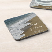 ビーチと海結婚の コースター (左側)