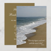 ビーチと海結婚式招待状 招待状 (正面/裏面)