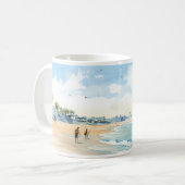 ビーチと海 コーヒーマグカップ (正面左)