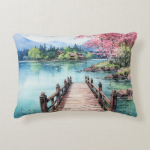 ビーチと湖水色背景絵を描デザイン