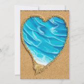 ビーチと砂のハート　あなたは私のブライズメイドになってくれる？ 招待状 (裏面)