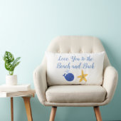 ビーチと背中のホエールピローにあなたを愛する ランバークッション (椅子)