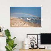 ビーチと虹と人生の意味 ポスター (ホームオフィス)
