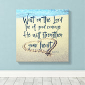 ビーチと詩篇聖なる書物、 経典 キャンバスプリント (インサイチュ (ウッドフロア))