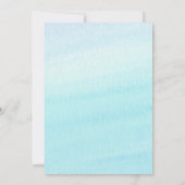 ビーチと貝殻をサンドブライダルシャワー 招待状 (裏面)