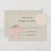 ビーチとBurlap RSVP (正面/裏面)