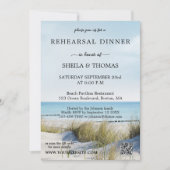 ビーチとDunes QRコードリハーサルディナー 招待状 (正面)