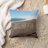 ビーチとJust Break引用文 クッション (ブランケット)