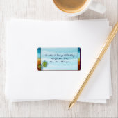 ビーチとPalm Treeデザイナーラベル ラベル (インサイチュ)