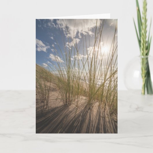 ビーチとSun自然写真 カード (正面)