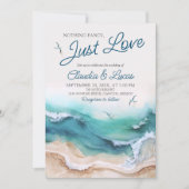 ビーチなしファンシーラブデスティネーションウェディング 招待状 (正面)