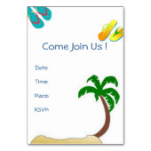 ビーチによって賛美される招待 テーブルナンバー (裏面)