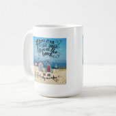 ビーチに住むには十分に幸運なら コーヒーマグカップ (正面左)