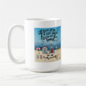 ビーチに住むには十分に幸運なら コーヒーマグカップ (左)